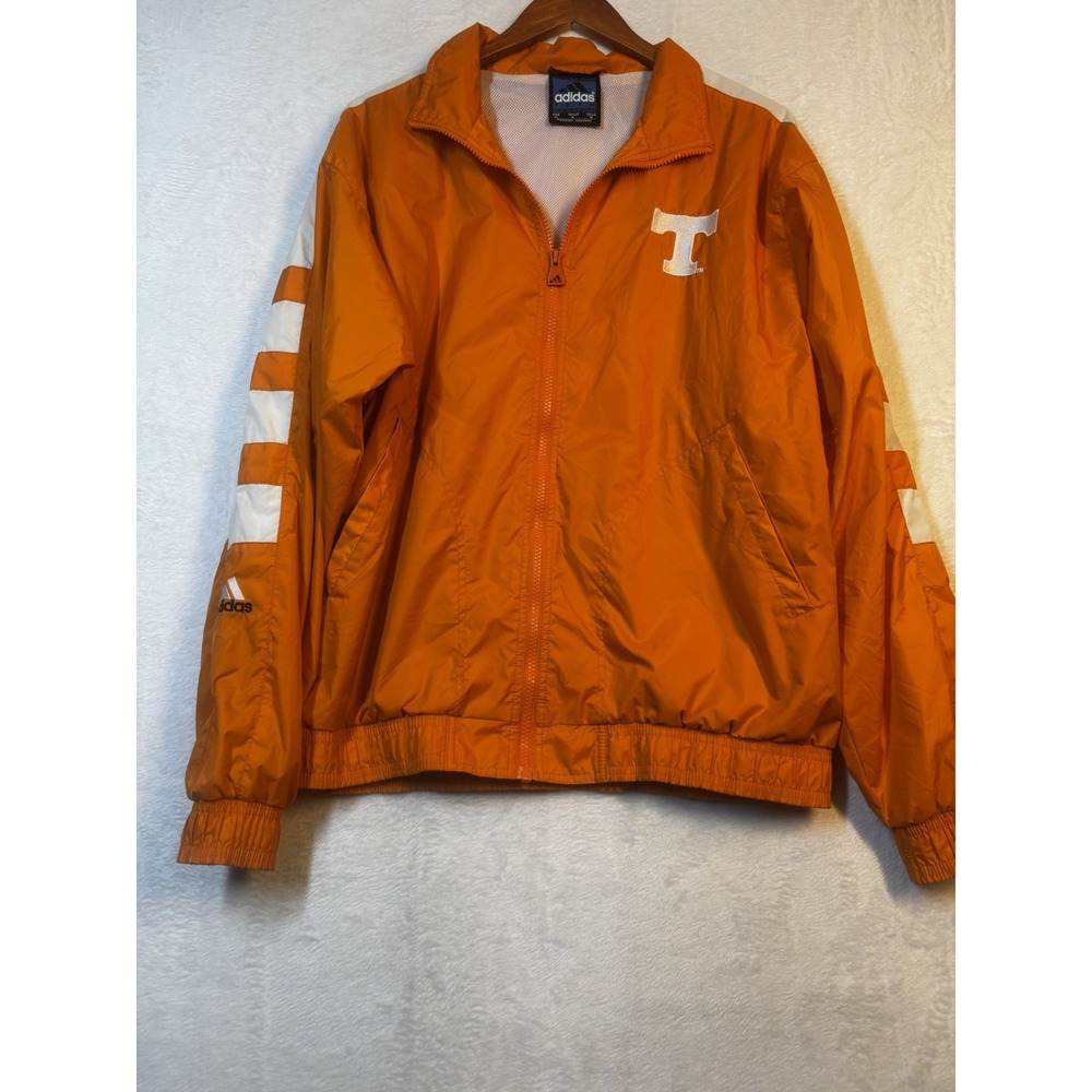 Vintage Adidas Tennessee Medium Embroidered Jacket Logo Full Zip Windbreaker